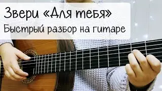 «Для тебя» Звери | Быстрый РАЗБОР НА ГИТАРЕ для начинающих