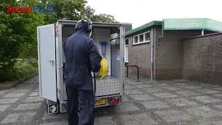 100% fossil-free cleaning with the meclean® HDTE 250/15 electric High-pressure trailer!