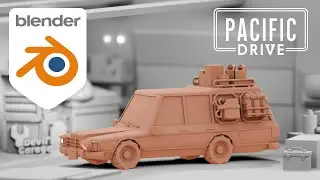 Low Poly Car - Pacific Drive; made in Blender #fanart