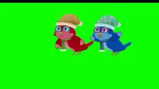 Tuni and tuna flying on green screen cartoon characters no copyright