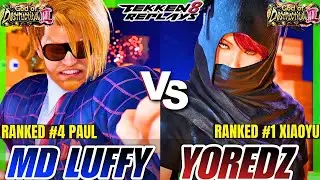Tekken 8 - MD Luffy 19 (Paul) vs Yoredz (Xiaoyu) - High Level Ranked Match Replay