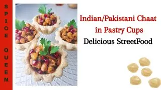 Indian/Pakistani Chaat In Pastry Cups | Street Food - VEG | Spicy Tarteletter Med KikærteFyld