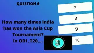 Q6 CRICKET INDIA SHORT QUIZ SHORTS HOW MANY TIMES HAVE INDIA WON ASIA CUP TOURNAMENT