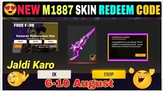 Free Fire Redeem Code Today 9 August | New Evo M1887 Skin Redeem Code | FF Redeem Code Today