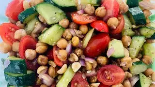 #chickpea salad | easy chickpeas salad | Chickpea Cucumber Salad
