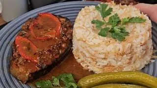 Karniyarik- gefüllte Aubergine mit Hackfleisch - nach türkischer Art / Sheikh al-mahshi