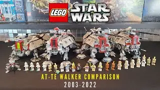 LEGO Star Wars AT-TE 4482, 7675, 75019 & 75337 Comparison! 2003 to 2022...