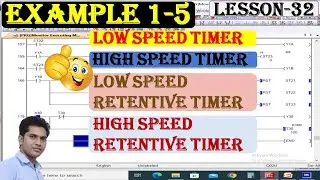 2. Mitsubishi Timer Tutorial | Low speed timer | High speed timer | Retentive timer | PLC HMI |