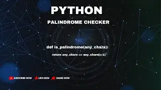 Palindrome checker - python