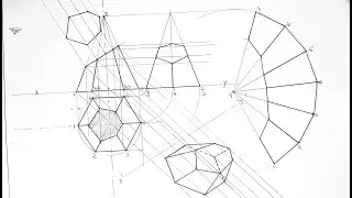 Surface Development of a truncated Hexagonal pyramid Example 5