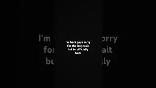 I'm back