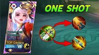 INSANE ONE SHOT DAMAGE BUILD & EMBLEM💀!! Build Top Global Layla 2024 Gmaeplay!!! - Mlbb