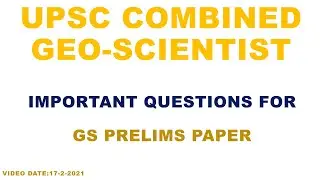 UPSC geophysicist exam preparation| UPSC combined geoscientist and geologist examination 2022||