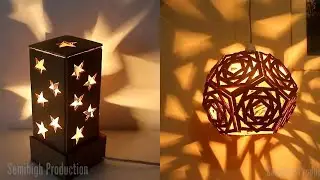 2 amazing lampshade making  idea using cardboard | Craft Ideas
