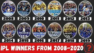 IPL Winners 2008 to 2020 ★ IPL T20 ★ Indian Premier League