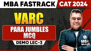 Para Jumbles MCQ  | CAT VARC | MBA FASTRACK 2024 BATCH