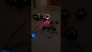 350z interior gauges light test, WLED ws2815
