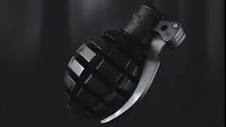 Copyright free stock footage with sound effect || Hand Grenade Bomb