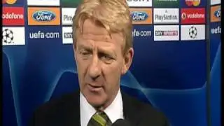 Gordon Strachan Aalborg post-match