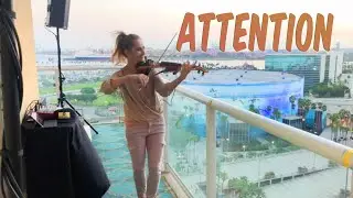 Violinist Plays Sunset Balcony Concert for Neighbors during lock down - Charlie Puth - Attention