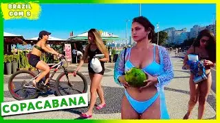 🏖🚶COPACABANA, RIO DE JANEIRO 🌞 WALKING AT COPACABANA BOARDWALK | Brazil com S