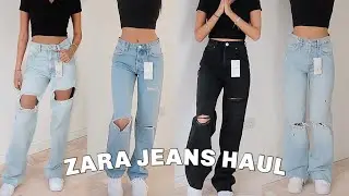 ZARA JEANS TRY ON HAUL: testing the best straight leg/wide leg jeans