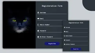 How to create a responsive registration form using HTML and CSS only