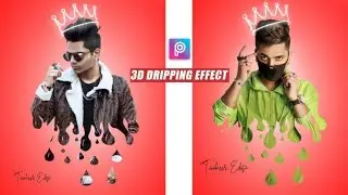 Cara Editz Photo Manipulasi 3D DRIPPING EFFECT PicsArt Editing Tutorial [TUTORIAL EDITING]
