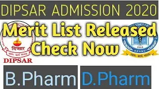 DIPSAR 2020 Merit List Released Check it Now ,