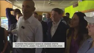 Former President Obama meets with Texas Senate candidate James Talarico in Austin