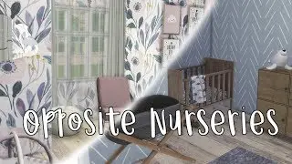 OPPOSITE NURSERIES // BOY VS GIRL || The Sims 4: Speed Build + CC LINKS