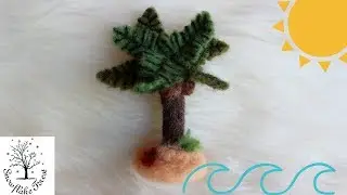 NEEDLE FELTING Palm Tree Time Lapse ASMR How to