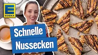 Schnelle Nussecken I Einfaches Nussgebäck Rezept