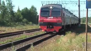 ЭД4М-0376 - Прибытие на станцию Грузино