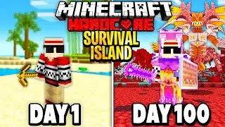 I Survived 100 Days on a SURVIVAL ISLAND in Hardcore Minecraft.. Here's What Happened
