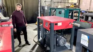 TRIUMPH SIGMA 50/10 I AB Screw Compressor. Review and Demonstration