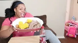 Fresh Out Of J@il & Making Baby # 5 | Youtube Drama | Neck-bones, Red potatoes, and Corn Mukbang