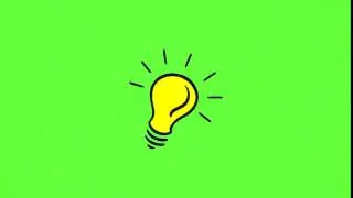 лампочка идея гринскрин Light bulb greenscreen