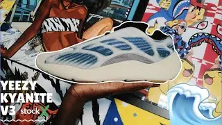Yeezy 700 V3 Kyanite Review On Foot, W/ Stock X First Impressions. 🔥😤🌊