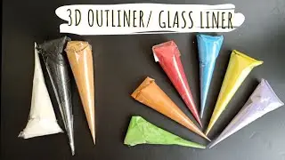 How to make 3D outliner at home |Homemade 3D Outliners | 3D Glass Liners/ puffy paints