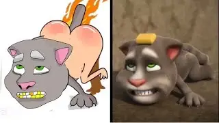 Laugh with My Talking Tom 2 Funny Drawing Meme -Try not To laugh 😂😂😂
