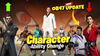 OB47 UPDATE CHARACTER ABILITY CHANGE | KODA CHARACTER ABILITY TEST | FREE FIRE NEW CHARACTER ABILITY