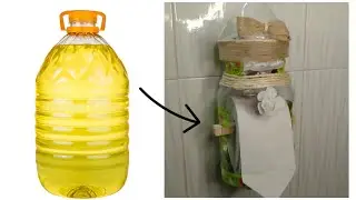 ideas material reciclado como hacer porta papel con tarro plástico