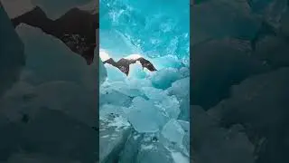 Ice Caves at the Mendenhall Glacier in Juneau, Alaska / March 2024