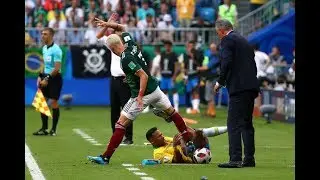 NEYMAR SENDO PISADO POR JOGADOR MEXICANO