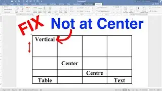 How To Vertically Center Text In Word Table