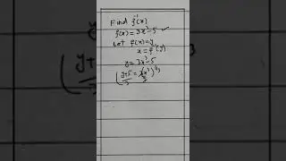 Inverse of functions #maths #calculus #shortvideo #functions #linearalgebra #functions