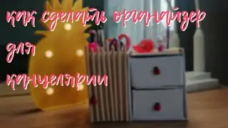Как сделать органайзер для канцелярии 🍎 DIY