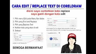 CARA REPLACE - EDIT TEXT DI CORELDRAW