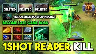 INTENSE LATE GAME RAID BOSS MID Necrophos Max Slotted Item Build Brutal 1Shot Reaper Kill DotA 2